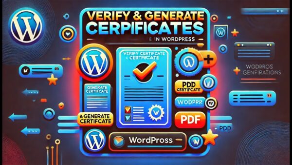 Certificate Generator and Verify : Wordpress Plugin